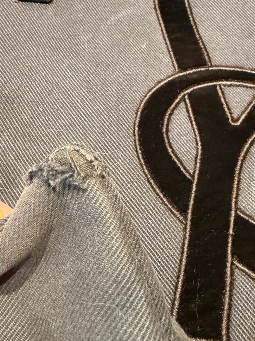 Yves Saint Laurent Rive Gauche Kahala Canvas and Leather Tote Bag - Picture 10 of 13